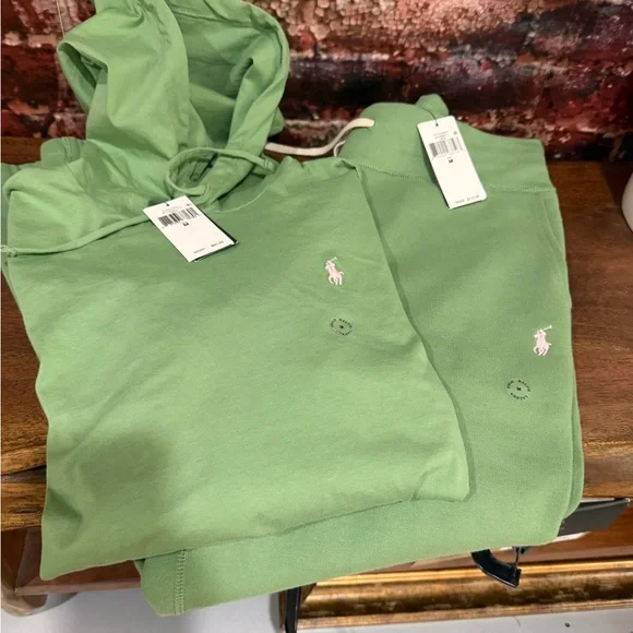 Polo by Ralph Lauren Green Hoodie and Sweatpants Set - Picture 6 of 8